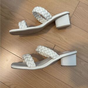 Dolce Vita Sandals White Sandals Braided Block Heel Sandals Heels